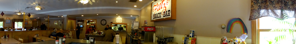 Fritz's Snack Bar serves fresh food in a clean, sunny atmosphere.