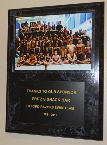 Fritz's Snack Bar is a sponsor of the Oxford Razors Swim Team